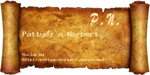 Pattyán Norbert névjegykártya