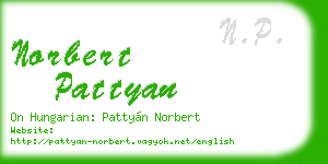 norbert pattyan business card