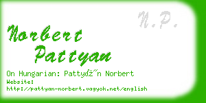 norbert pattyan business card